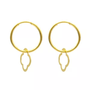 گوشواره طلا 18 عیار مدل حلقه